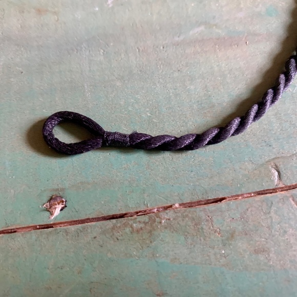 Boho Perfect MAGNABILITIES Square Blue Boho Pendant on Black Cord - Picture 5 of 6